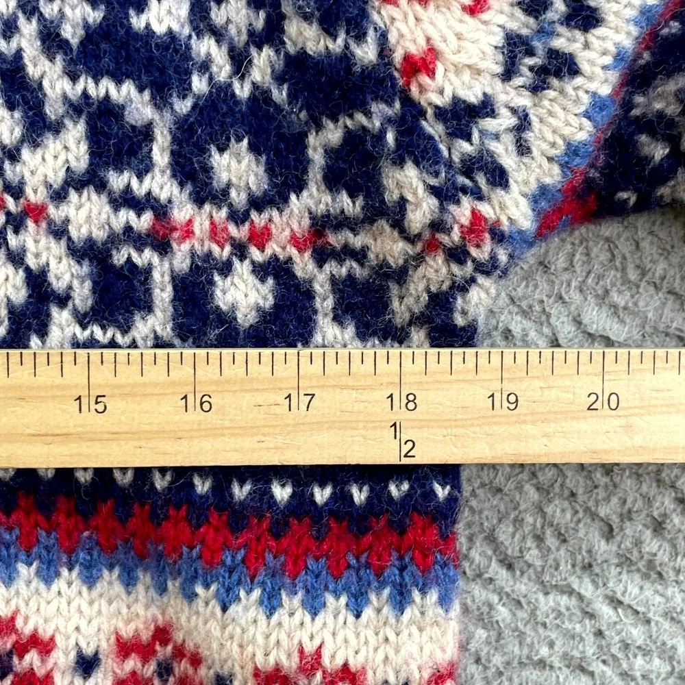 VTG Abercrombie & Fitch Sweater Mens‎ Medium Wool Nordic Fair Isle Winter Preppy